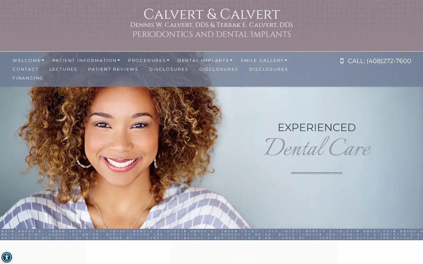 Homepage preview of Dennis W. Calvert, DDS
