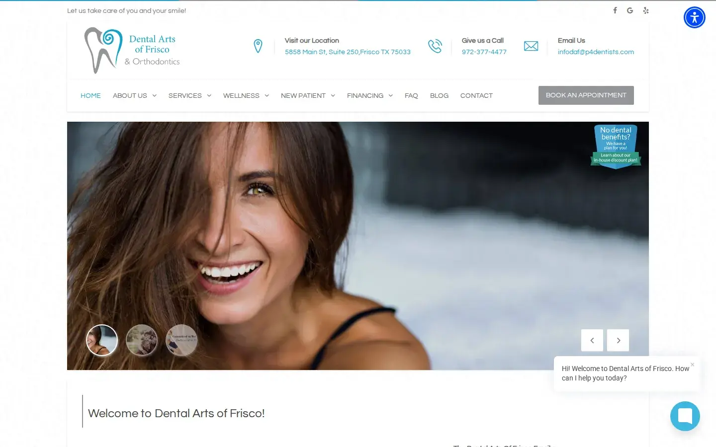 Homepage preview of Dental Arts of Frisco