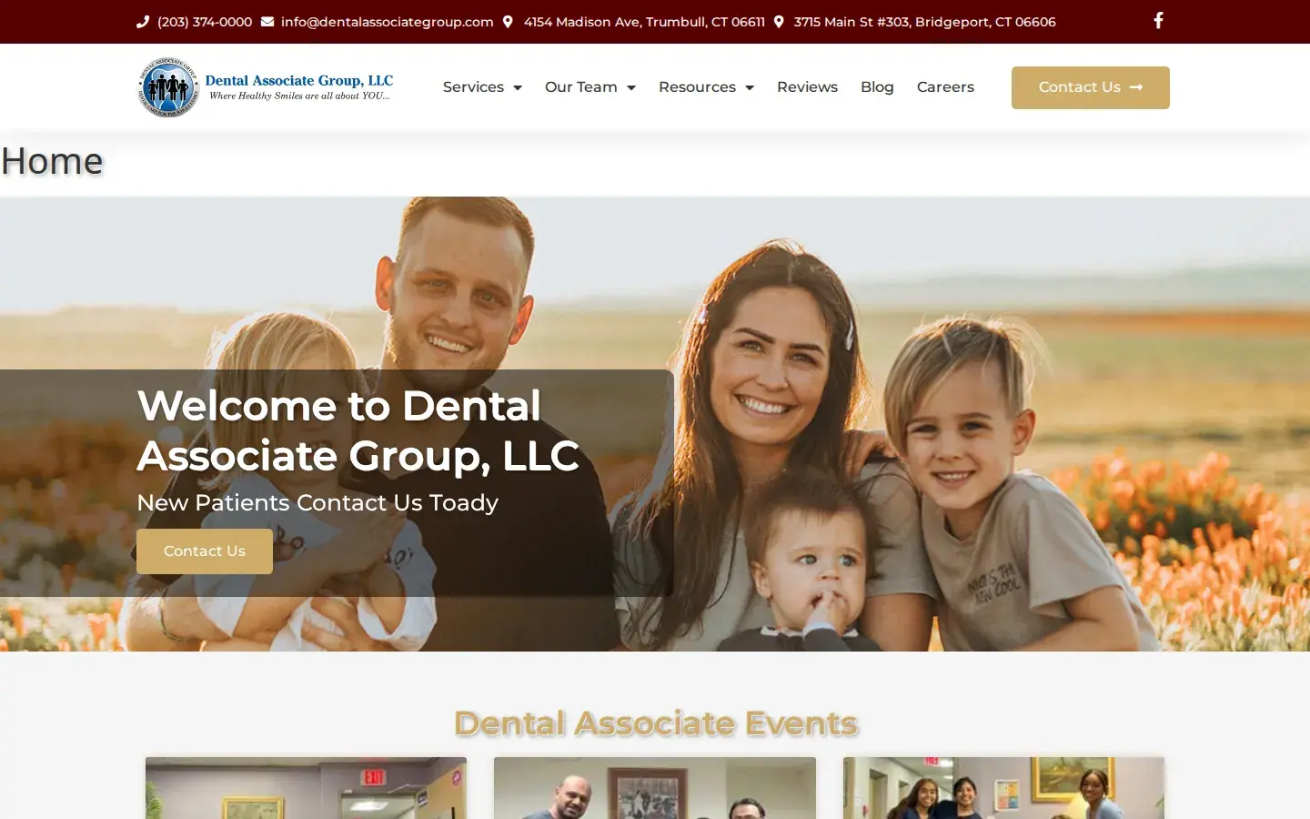 Homepage preview of Dental Associate Group