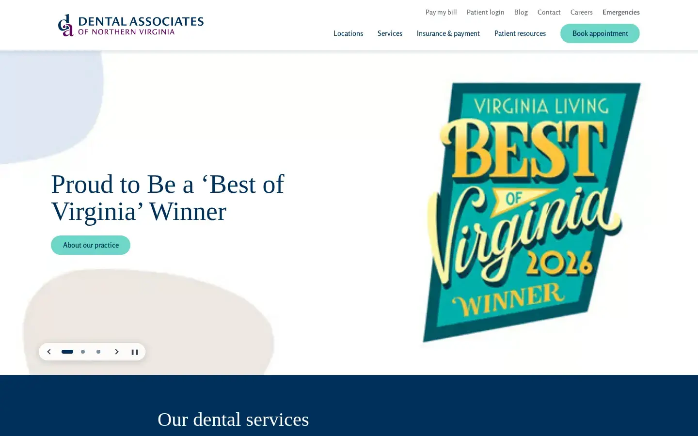 Homepage preview of Dental Associates of Northern Virginia