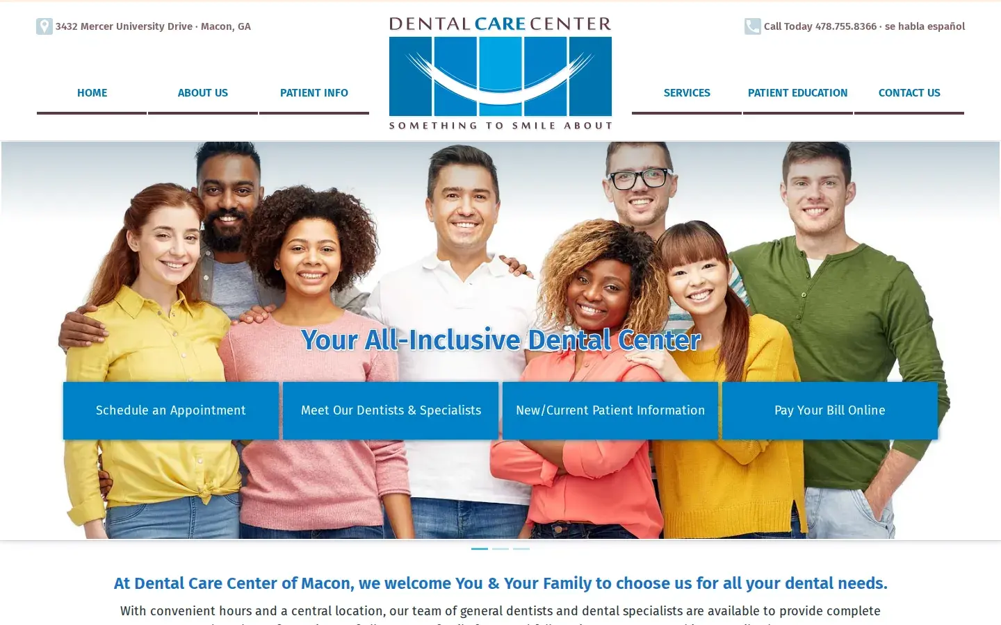 Homepage preview of Dental Care Center