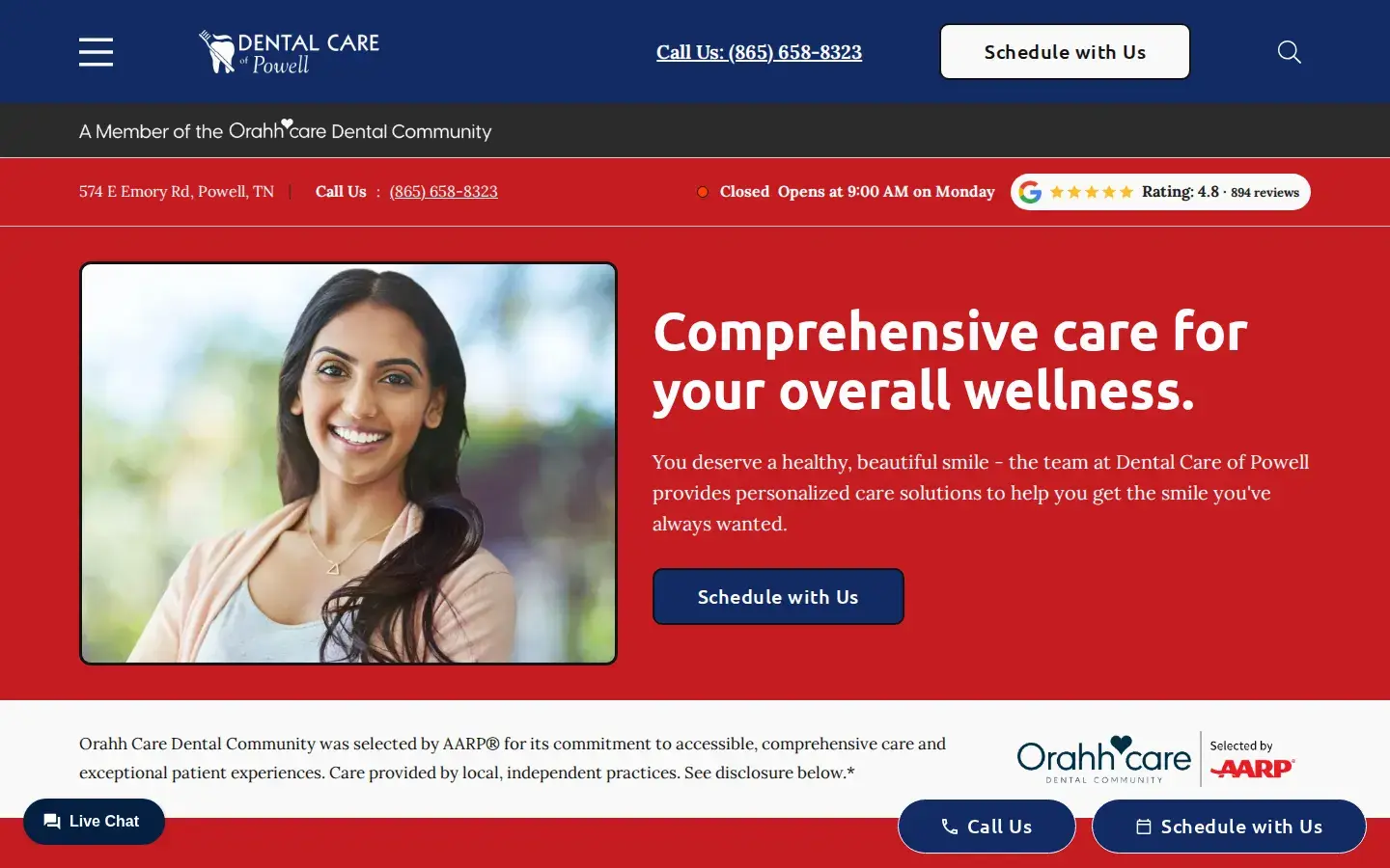Homepage preview of Dental Care of Powell