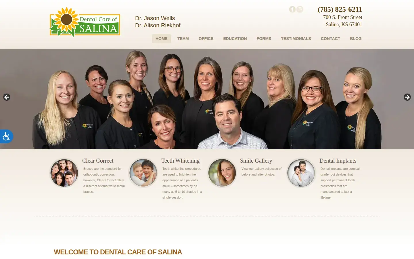 Homepage preview of Dental Care of Salina
