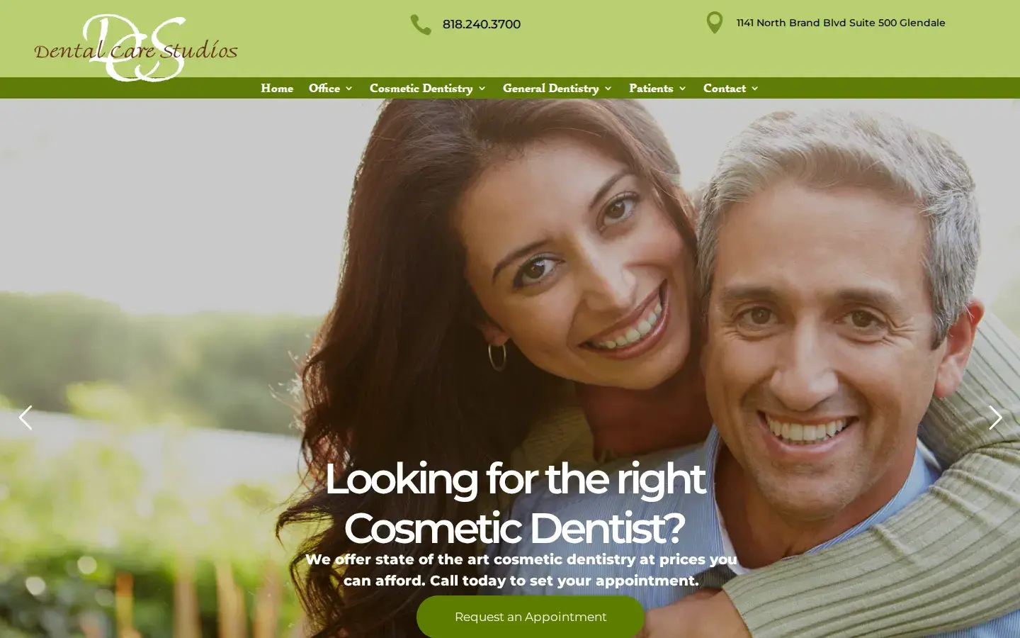 Homepage preview of Dental Care Studios