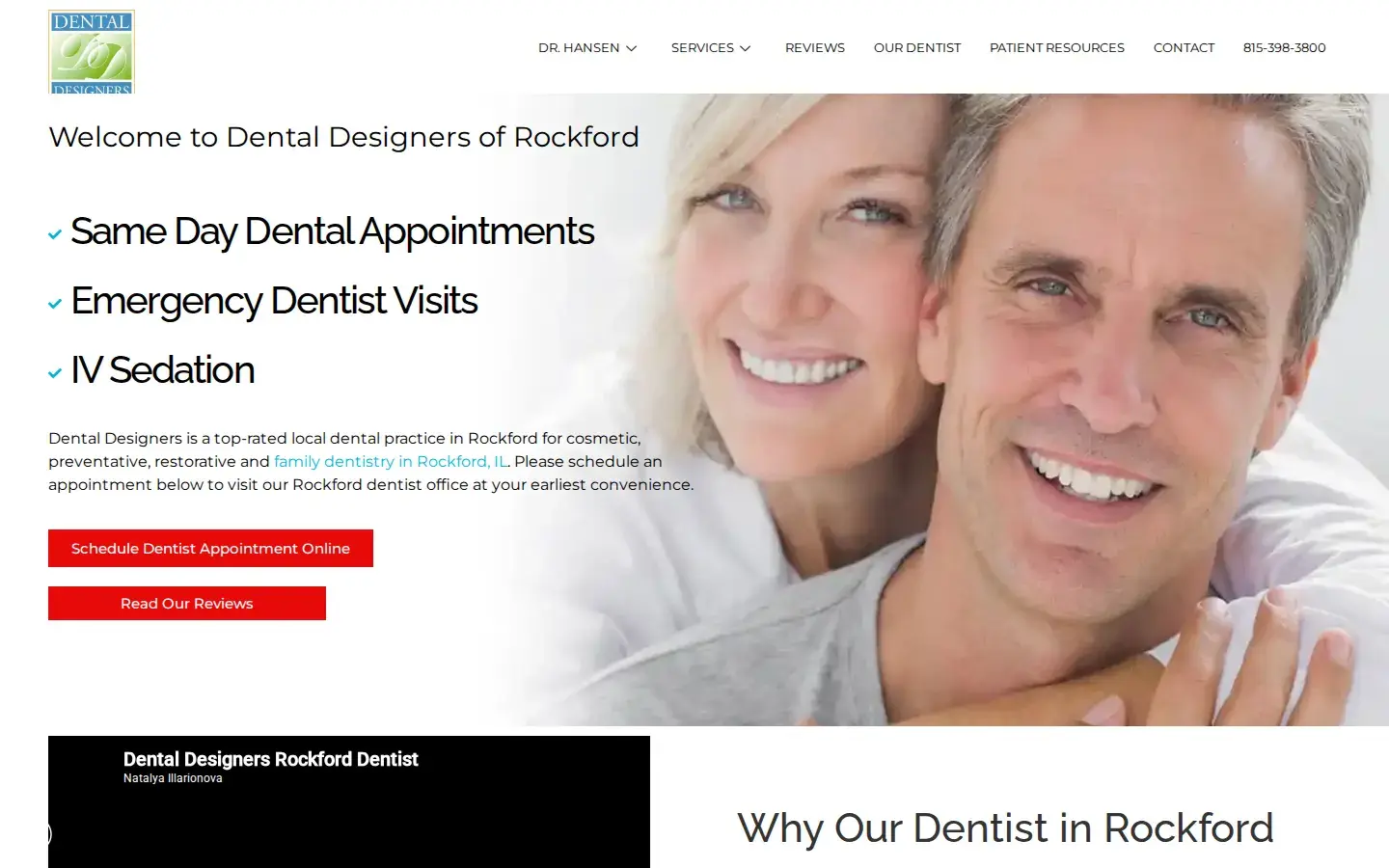 Homepage preview of Dental Designers Rockford