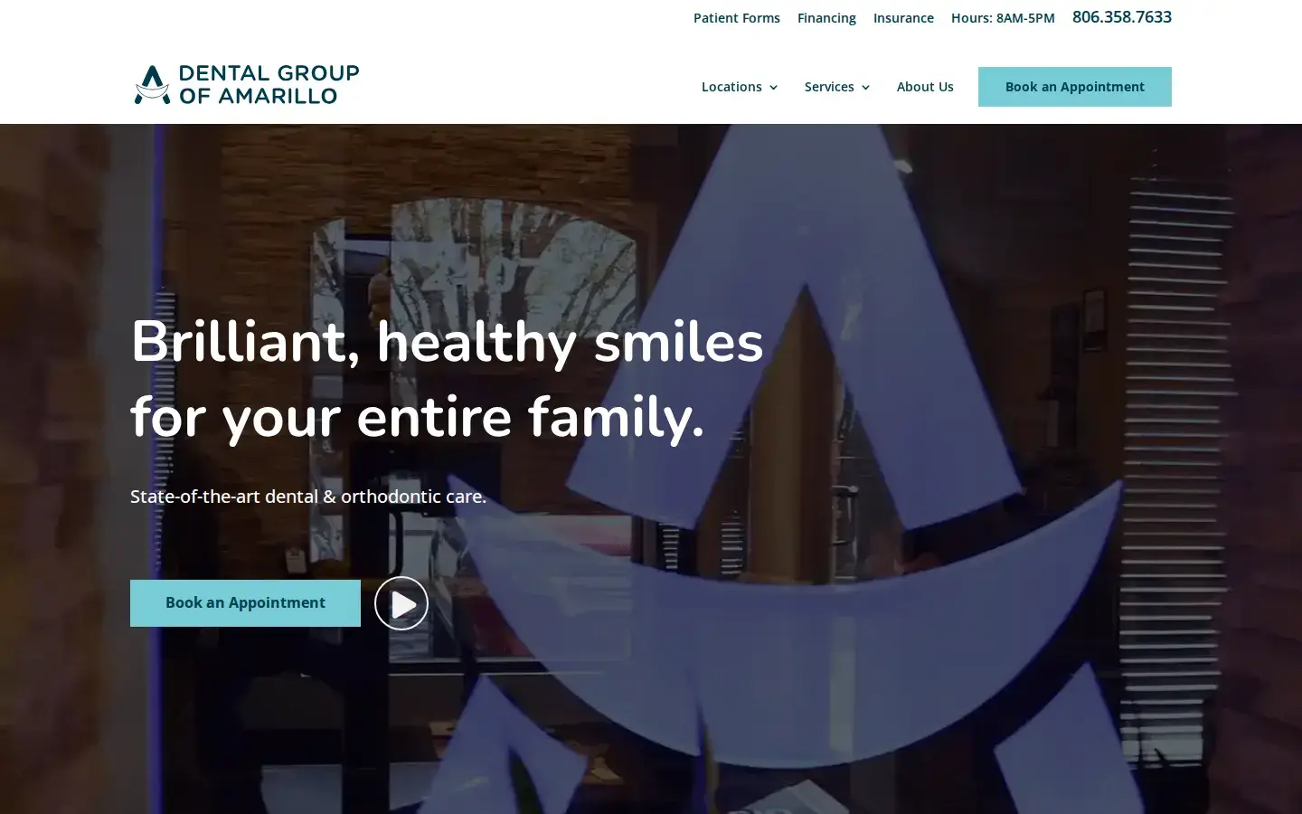 Homepage preview of Dental Group of Amarillo