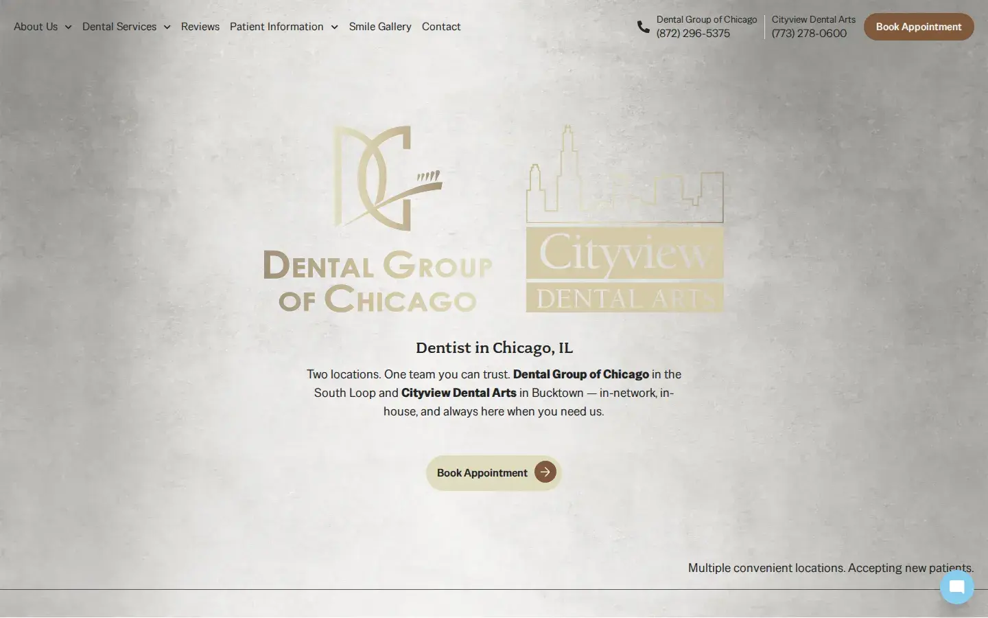 Homepage preview of Dental Group of Chicago