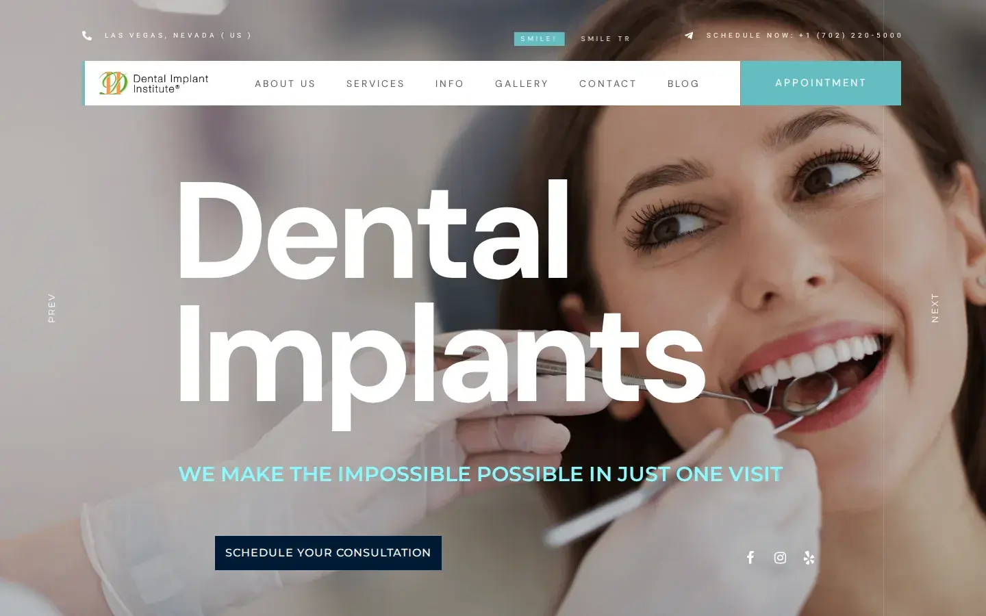 Homepage preview of Dental Implant Institute
