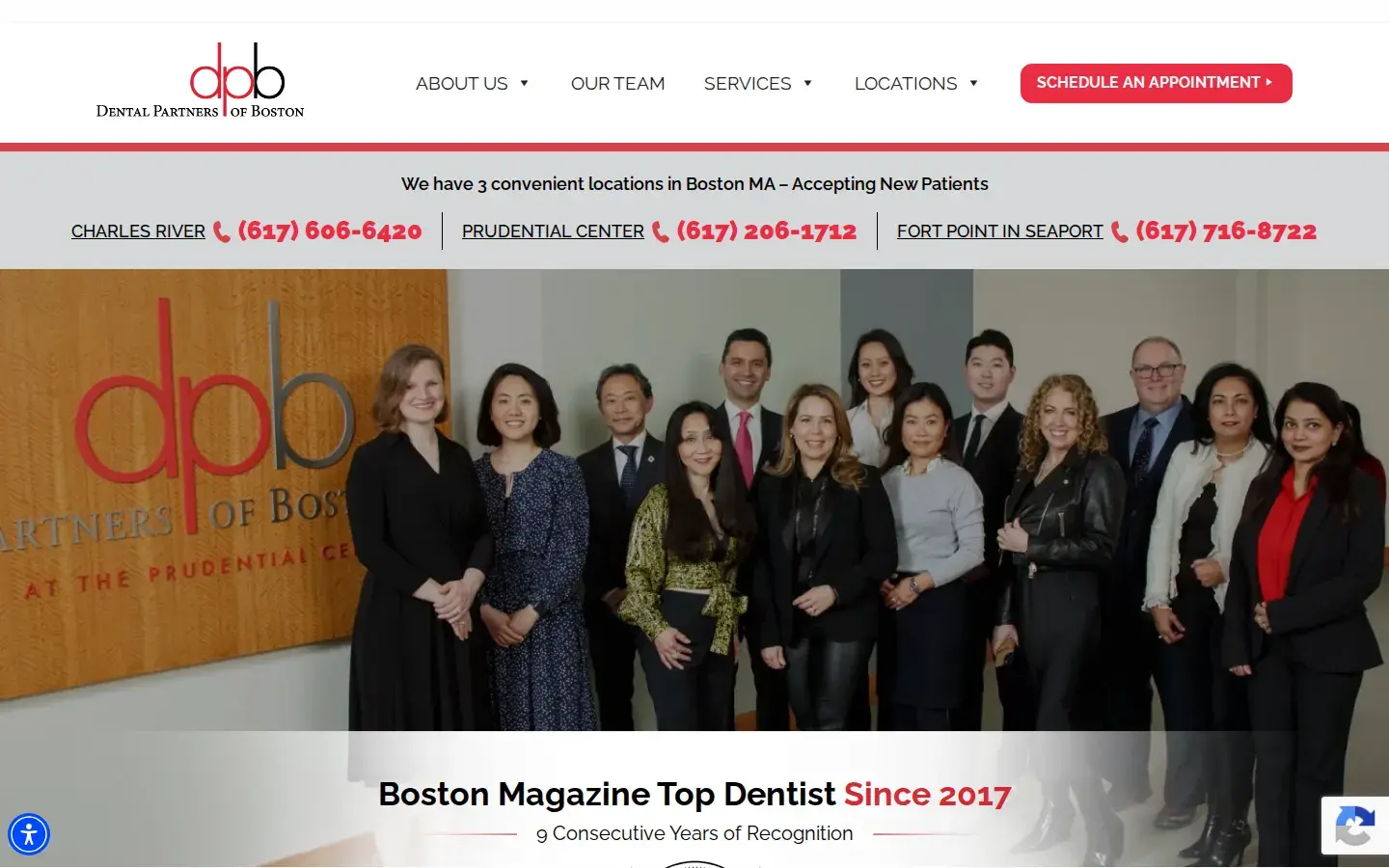 Homepage preview of Dental Partners of Boston at Prudential Center