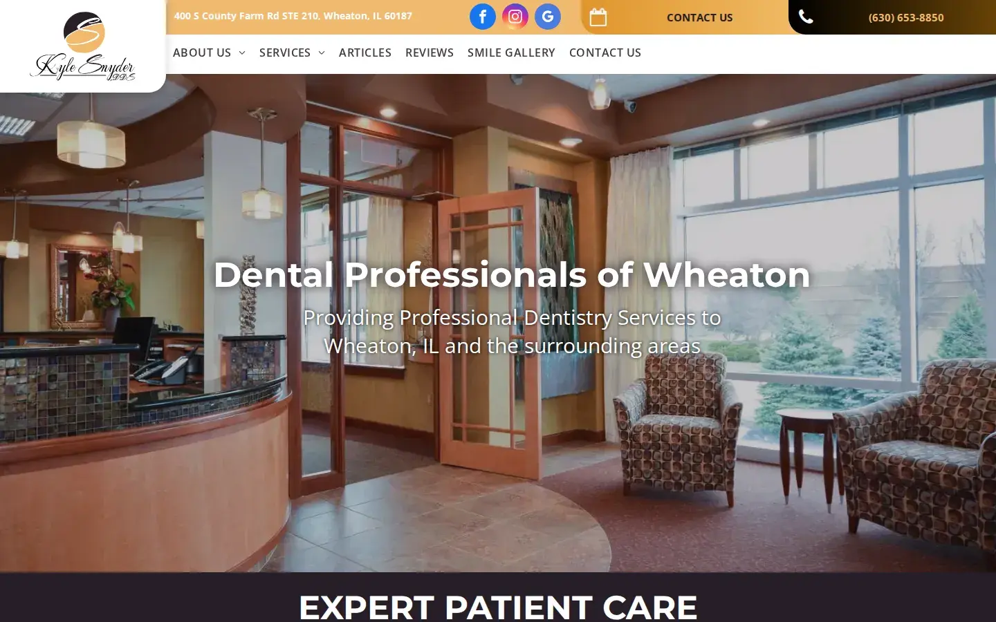 Homepage preview of Dental Professionals of Wheaton