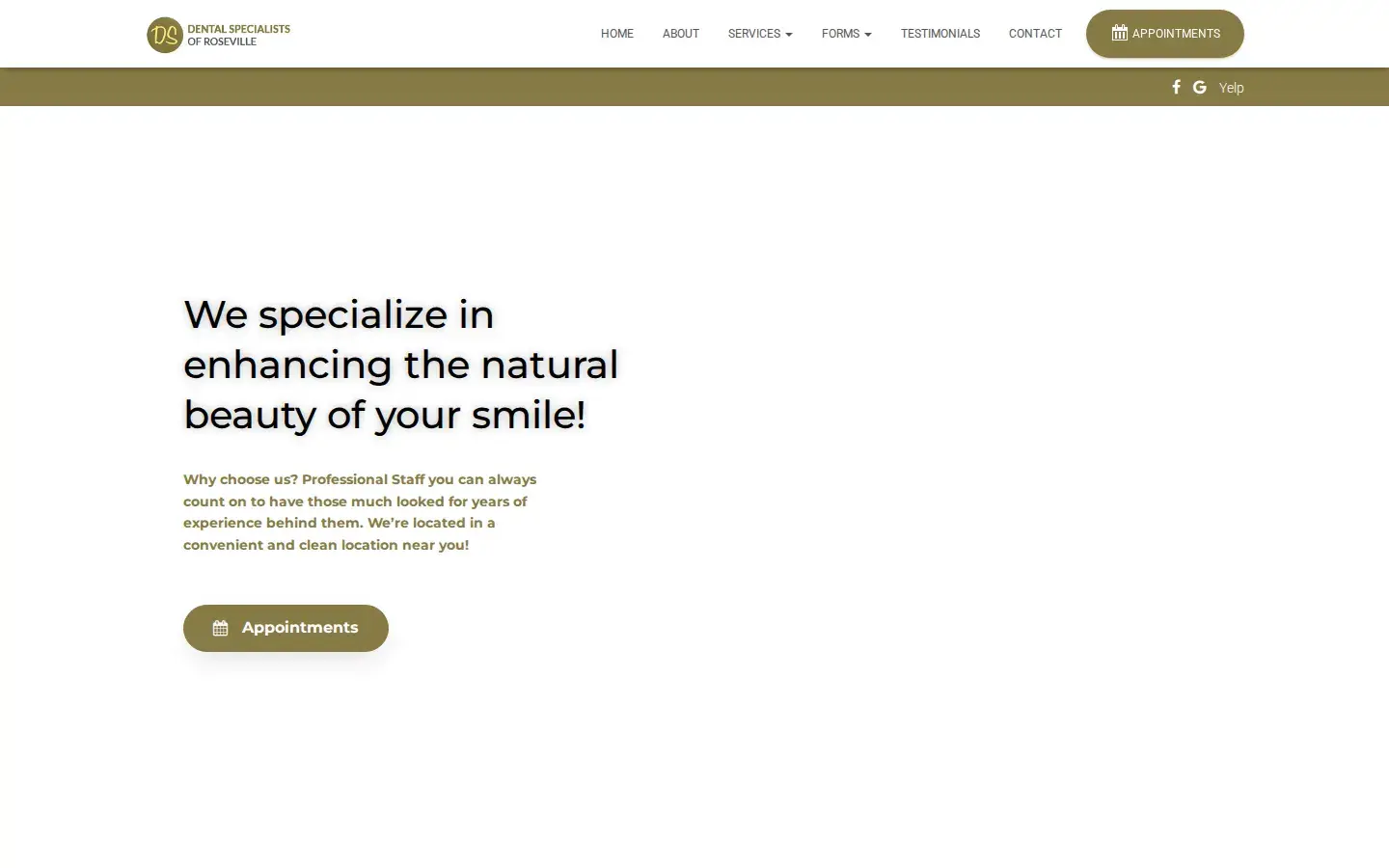 Homepage preview of Dental Specialists of Roseville