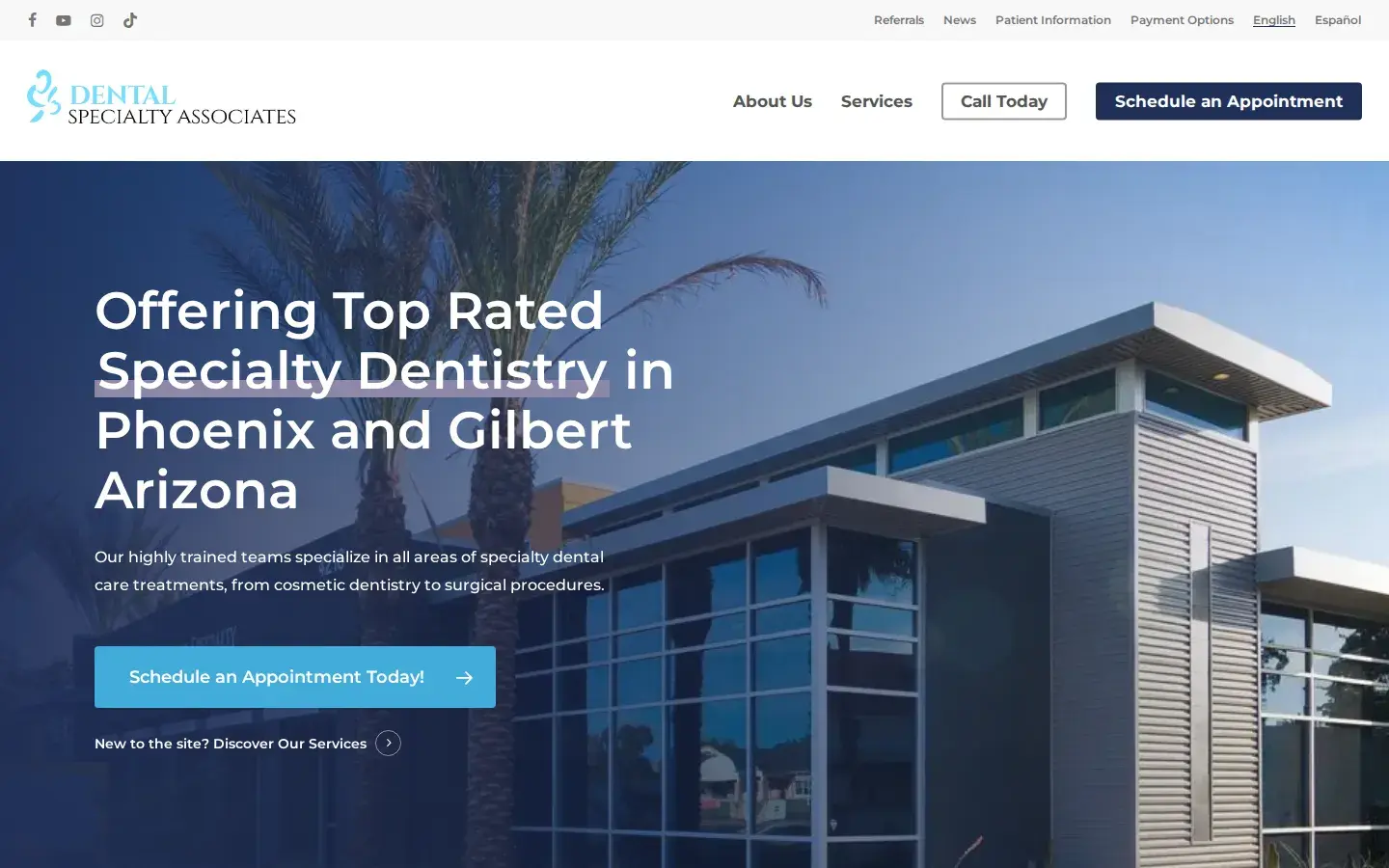 Homepage preview of Dental Specialty Associates of Gilbert