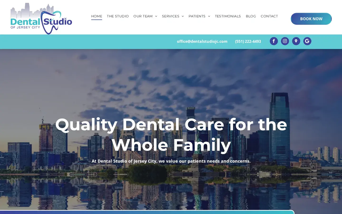 Homepage preview of Dental Studio of Jersey City
