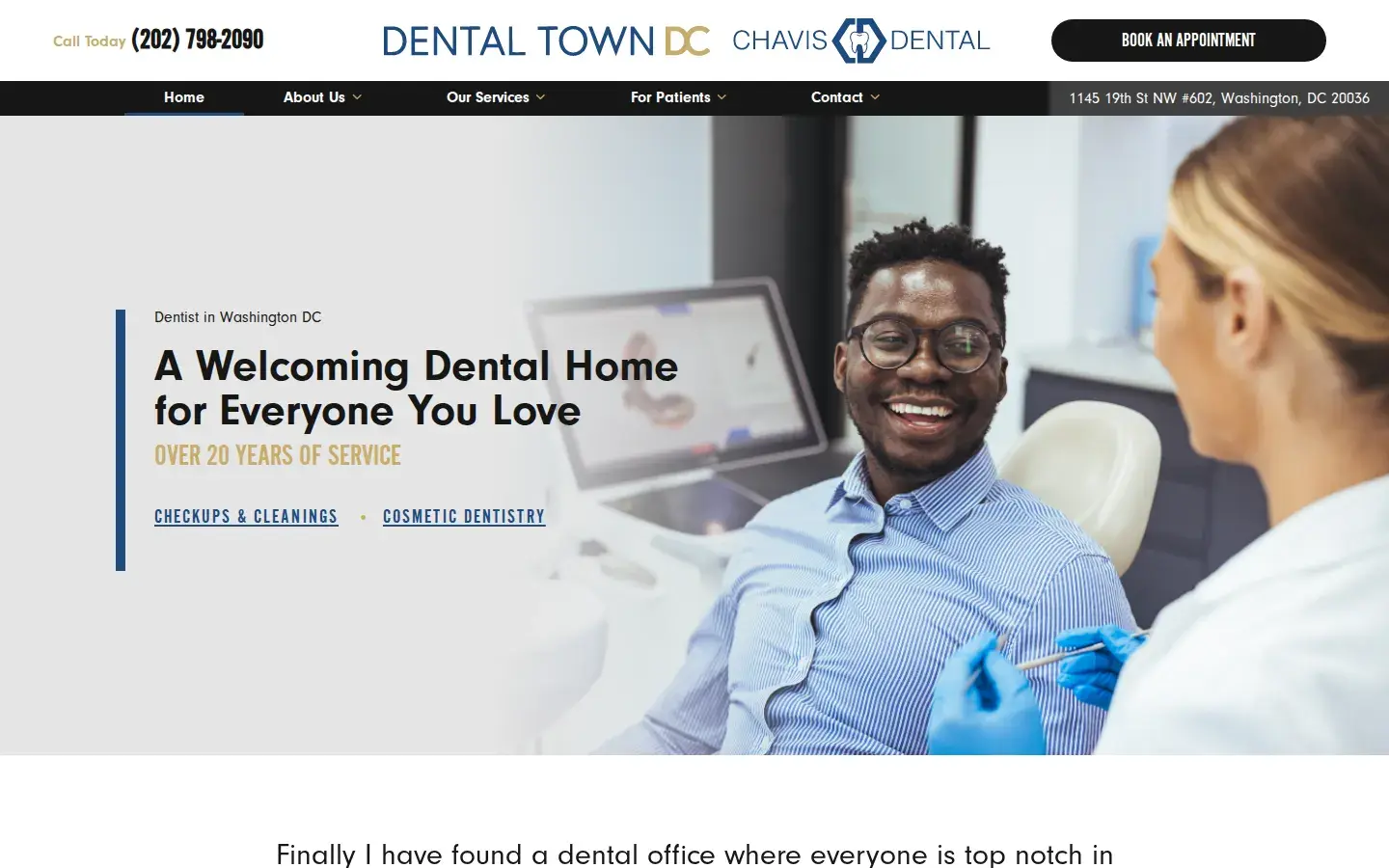 Homepage preview of Dental Town DC – Best Dentist in DC