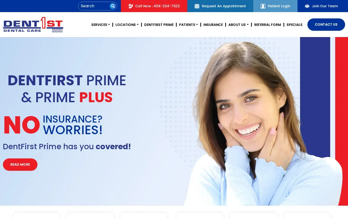 Homepage preview of DentFirst Dental Care
