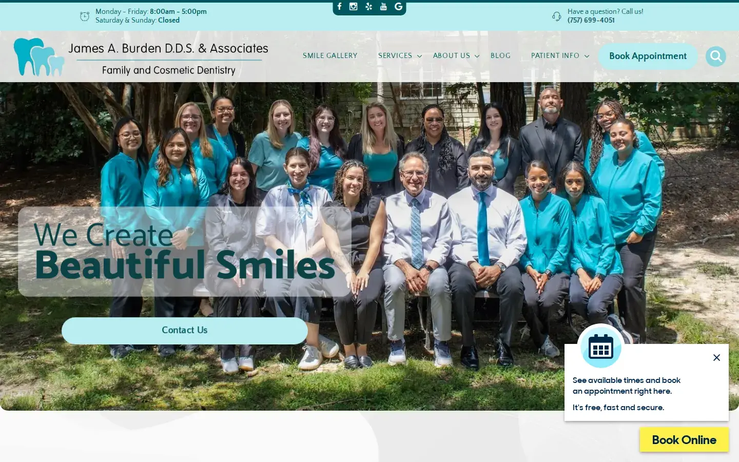 Homepage preview of Dentist Williamsburg