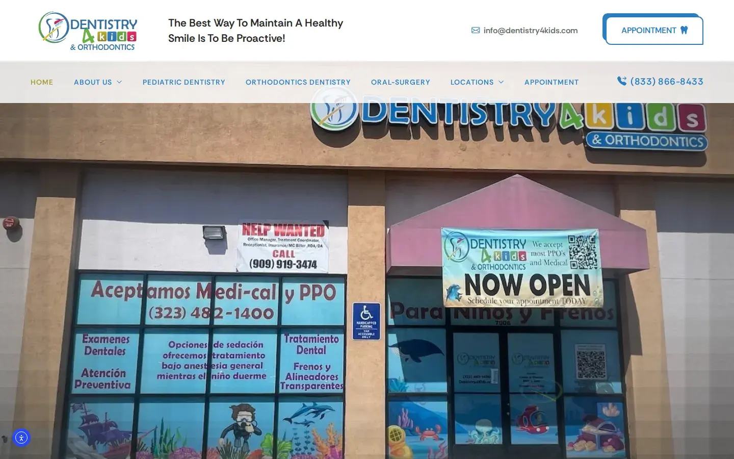 Homepage preview of Dentistry 4 Kids - Moreno Valley