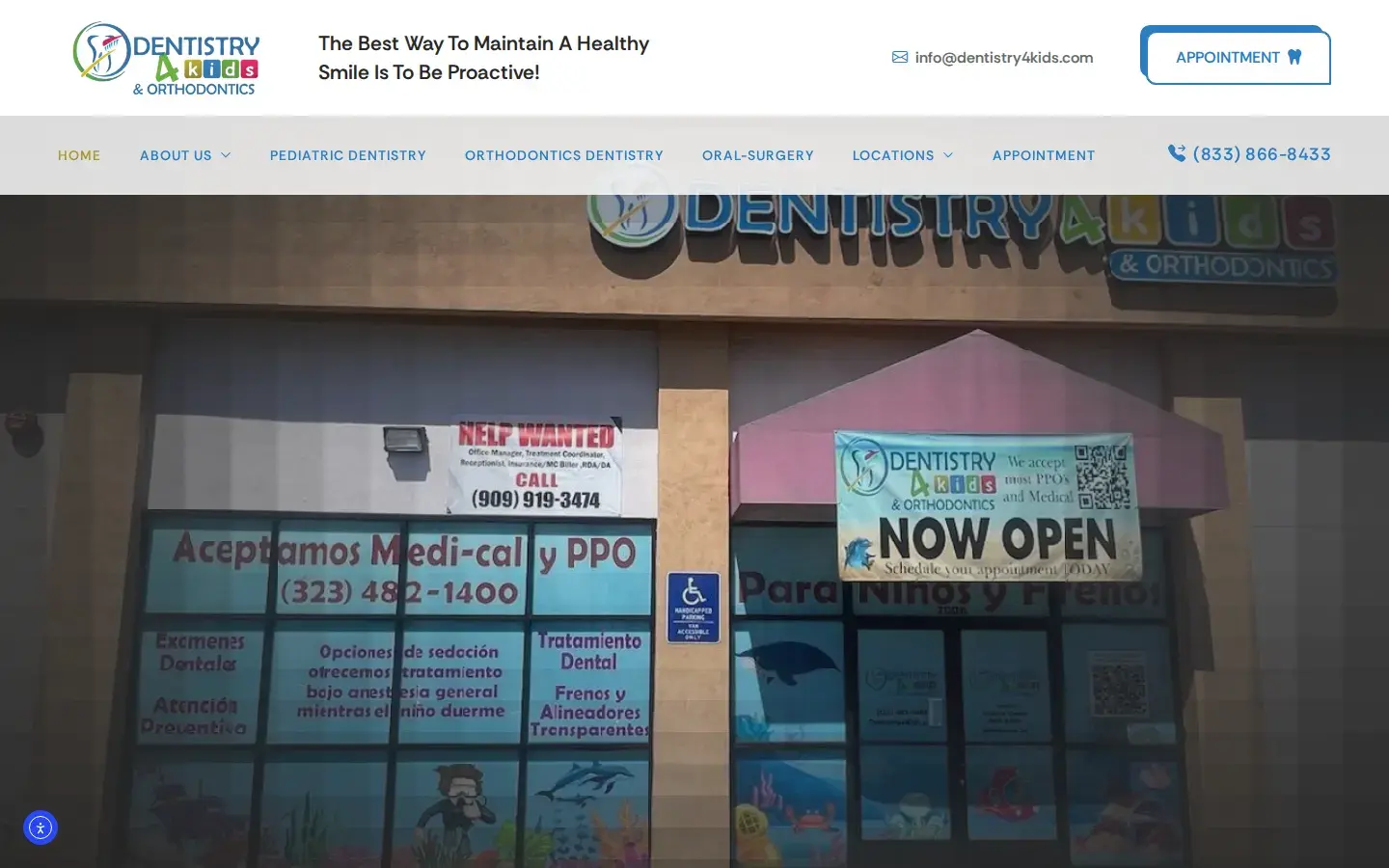 Homepage preview of Dentistry 4 Kids - Santa Ana
