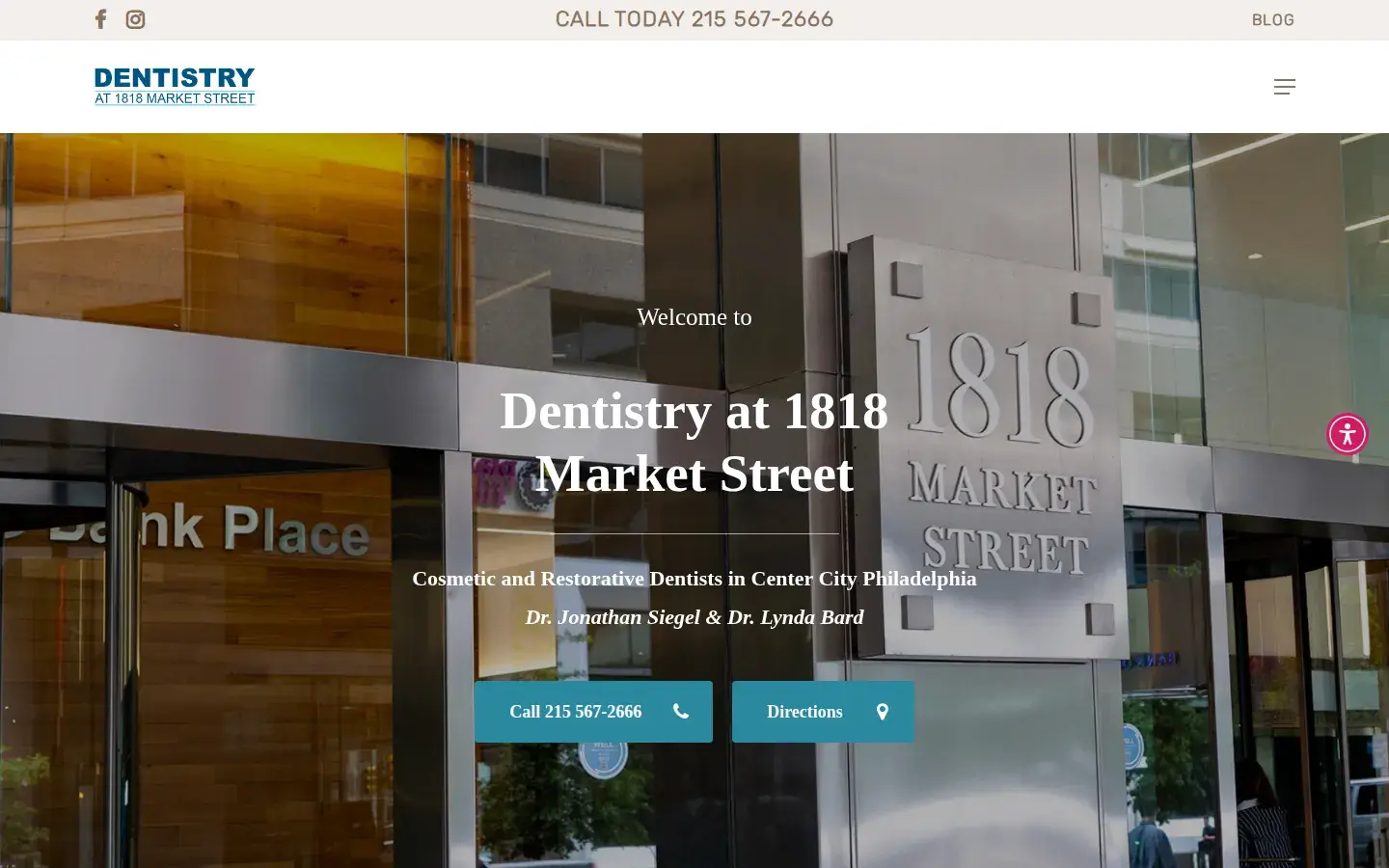 Homepage preview of Dentistry at 1818 Market St.