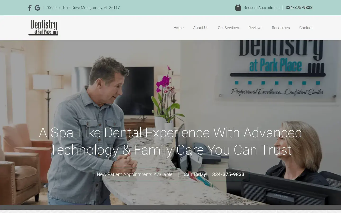 Homepage preview of Dentistry at Park Place
