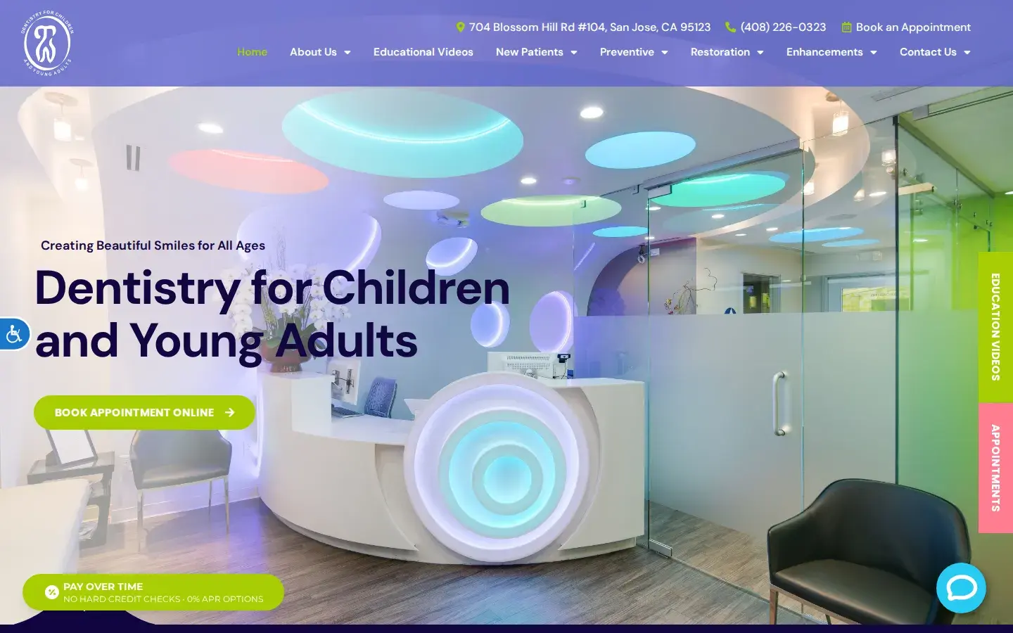 Homepage preview of Dentistry for Children and Young Adults