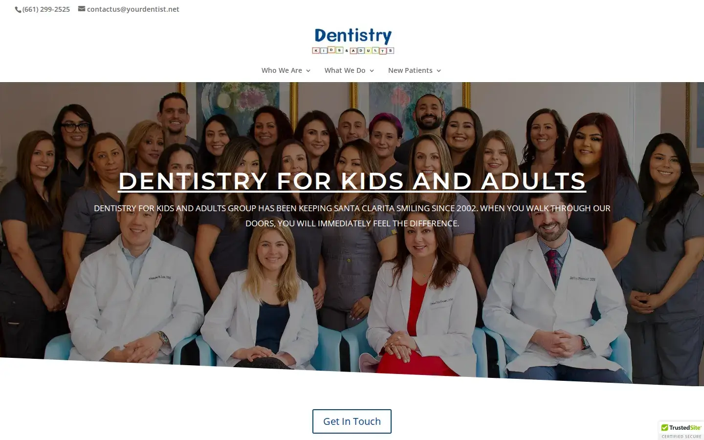 Homepage preview of Dentistry For Kids & Adults