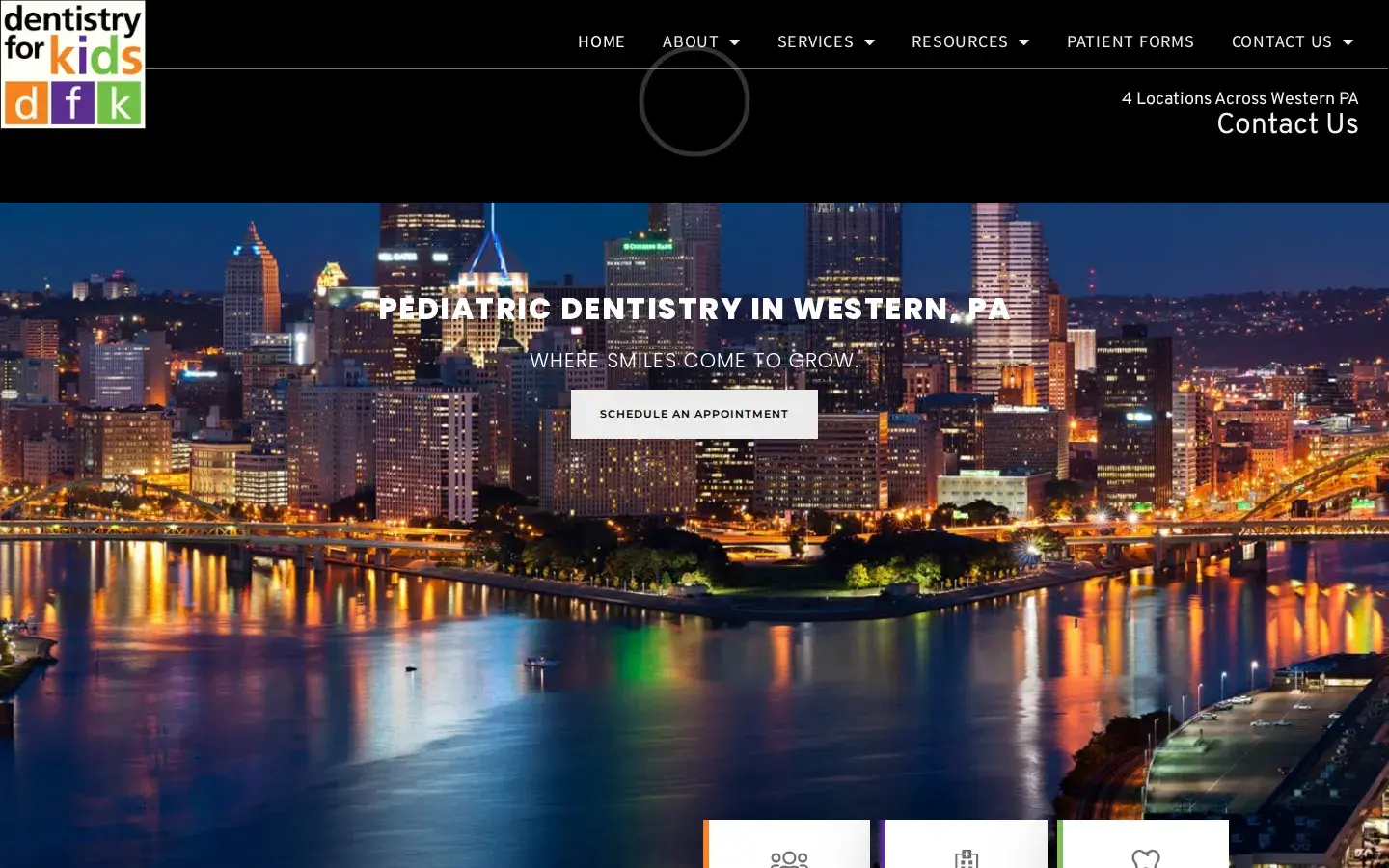 Homepage preview of Dentistry For Kids