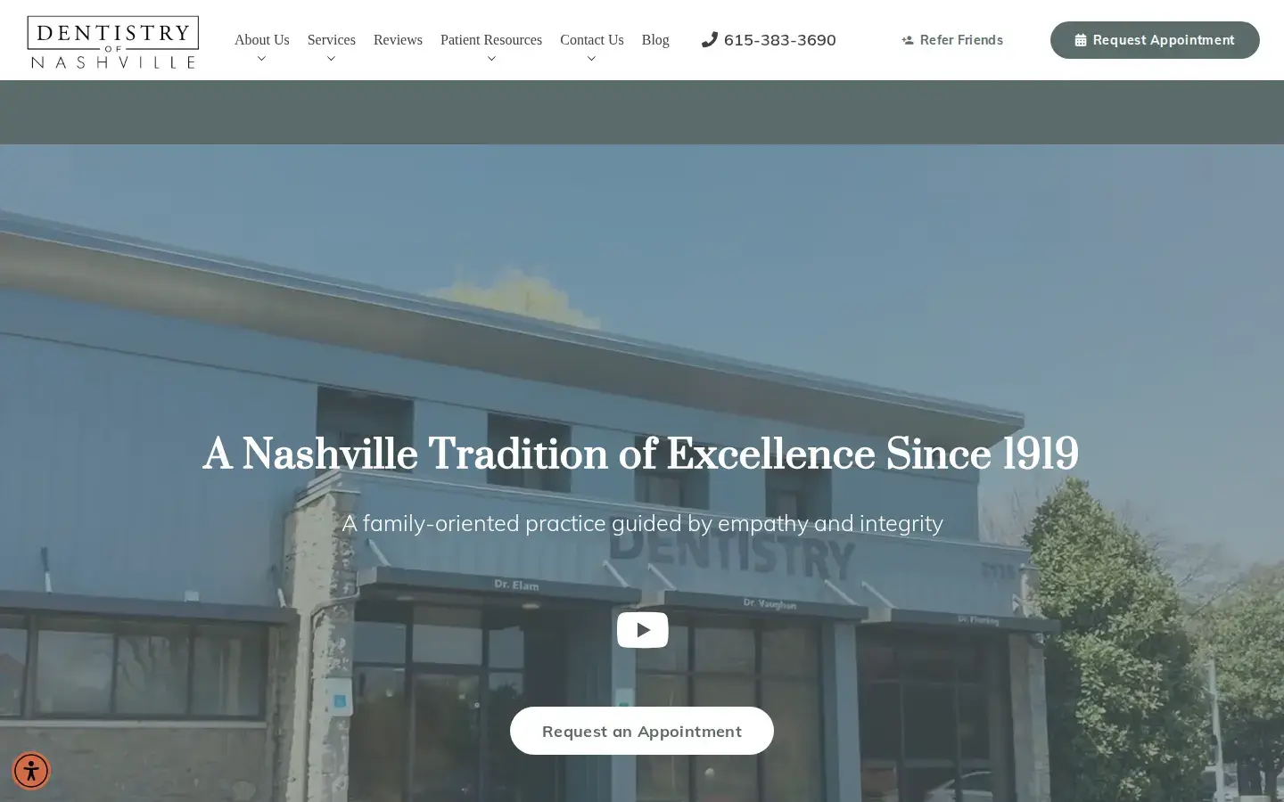 Homepage preview of Dentistry of Nashville