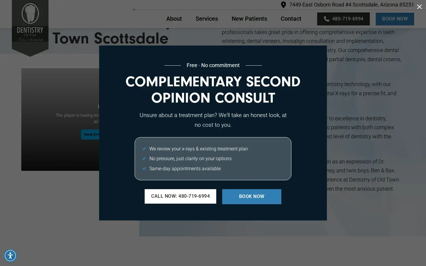 Homepage preview of Dentistry of Old Town Scottsdale