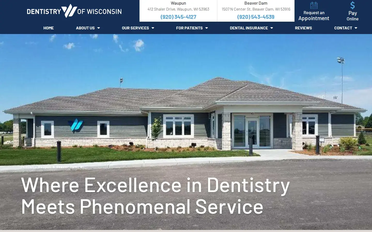 Homepage preview of Dentistry Of Wisconsin