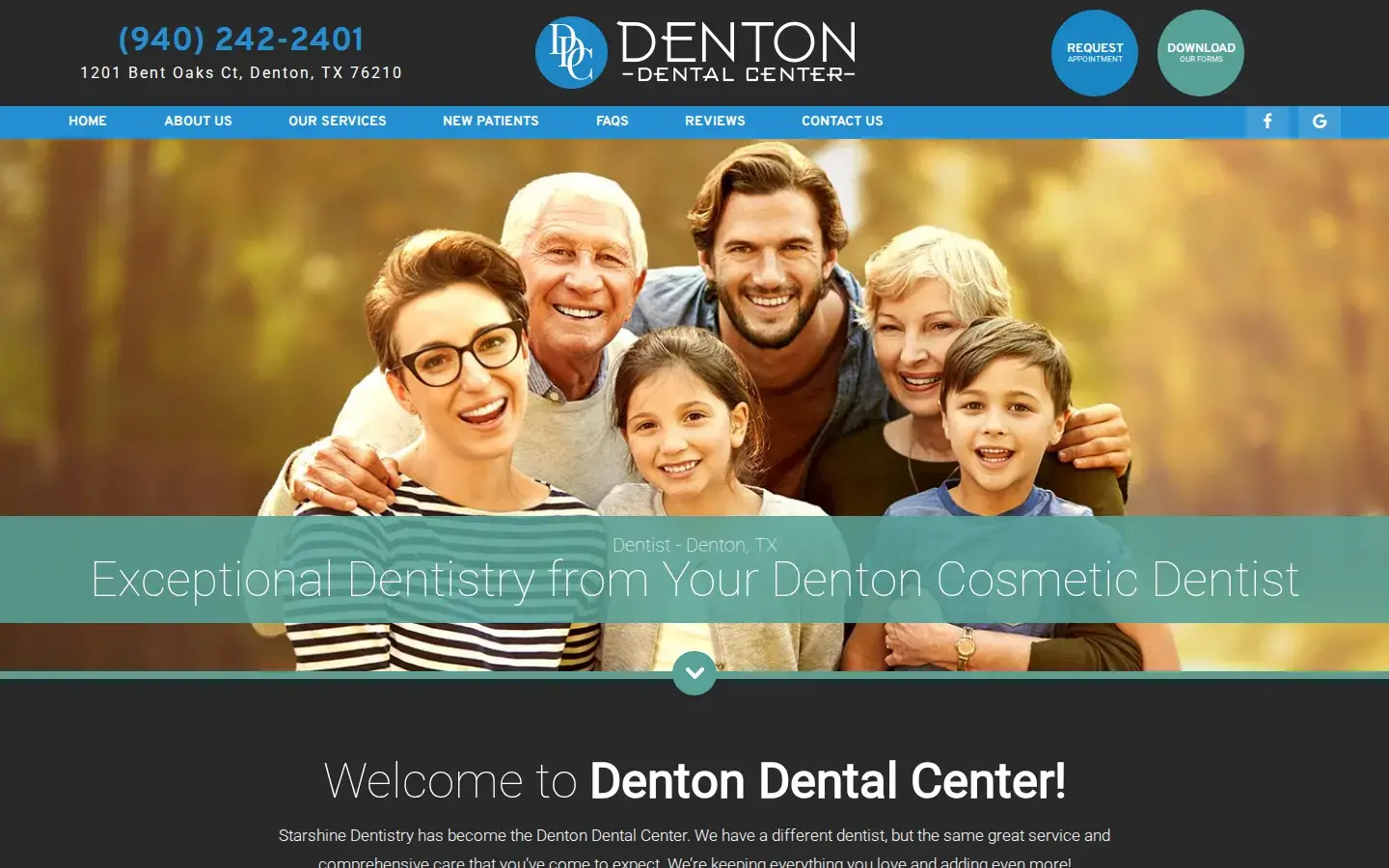 Homepage preview of Denton Dental Center