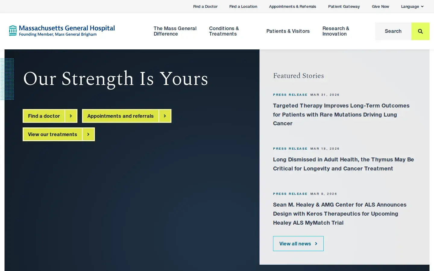 Homepage preview of Department of Oral & Maxillofacial Surgery