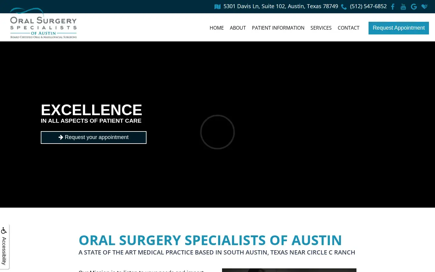 Homepage preview of Derrick Flint, MD, DDS – Oral Surgery Specialists Of Austin