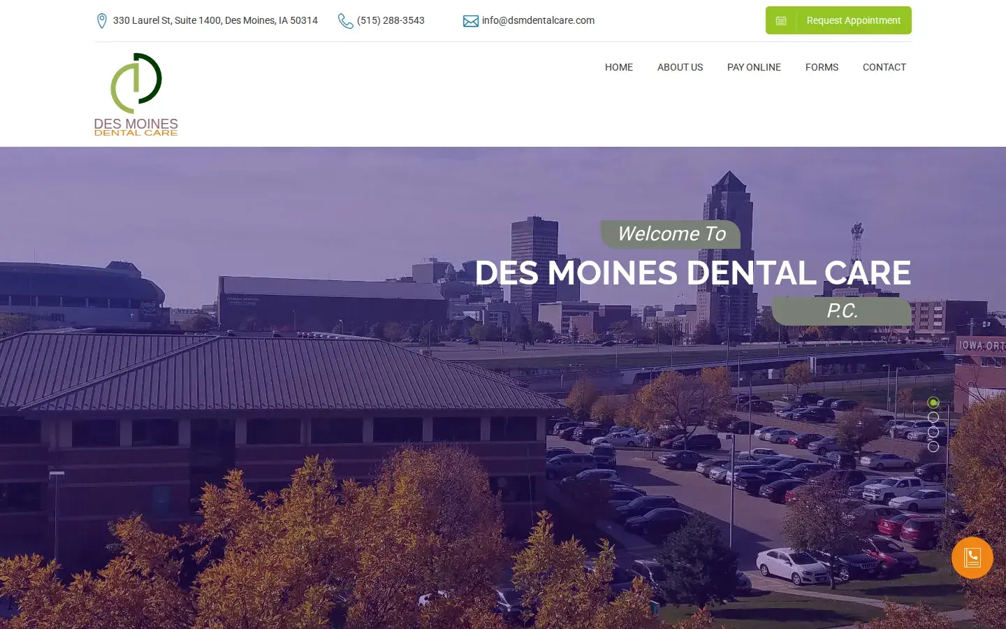 Homepage preview of Des Moines Dental Care