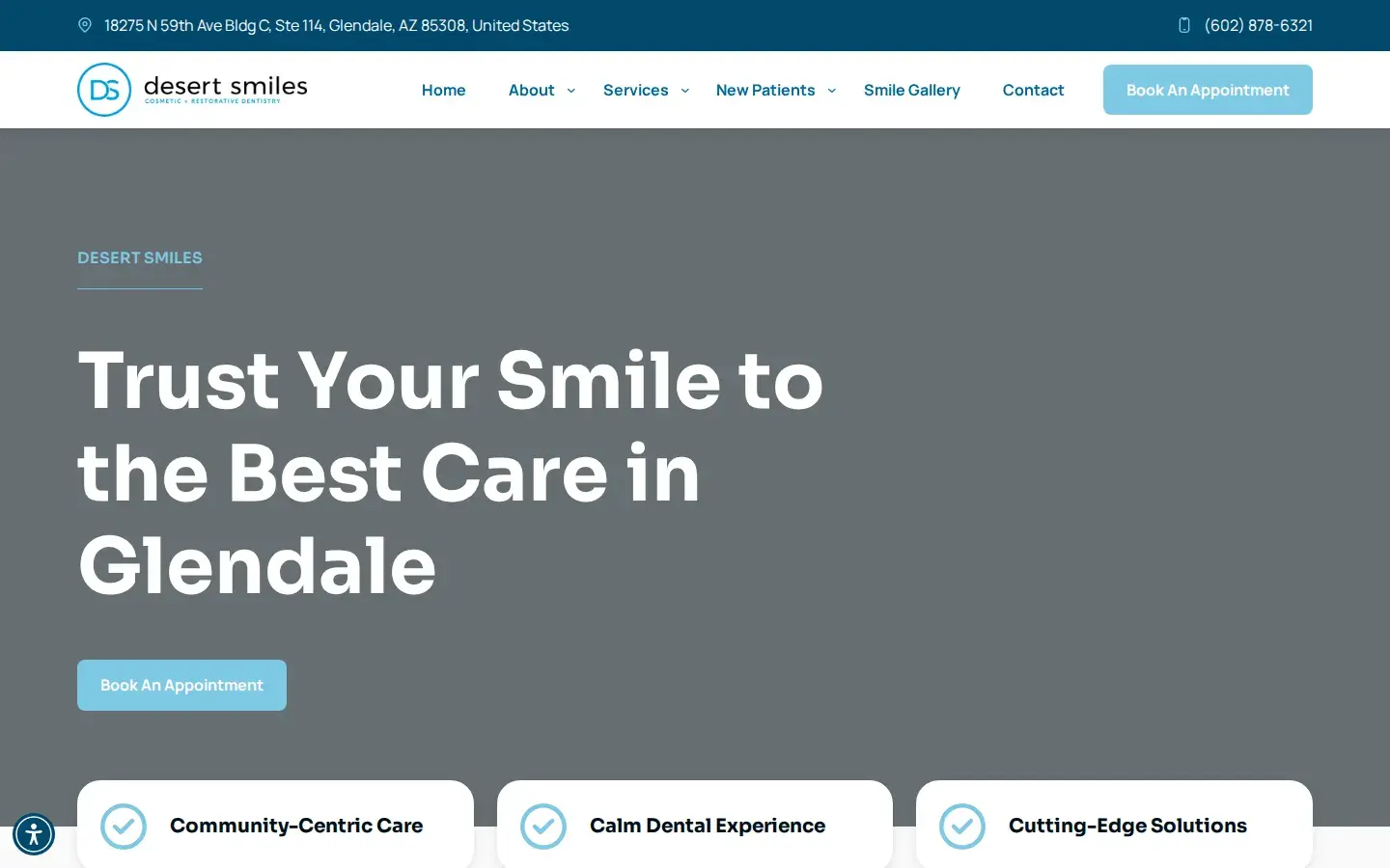 Homepage preview of Desert Smiles Cosmetic and Restorative Dentistry