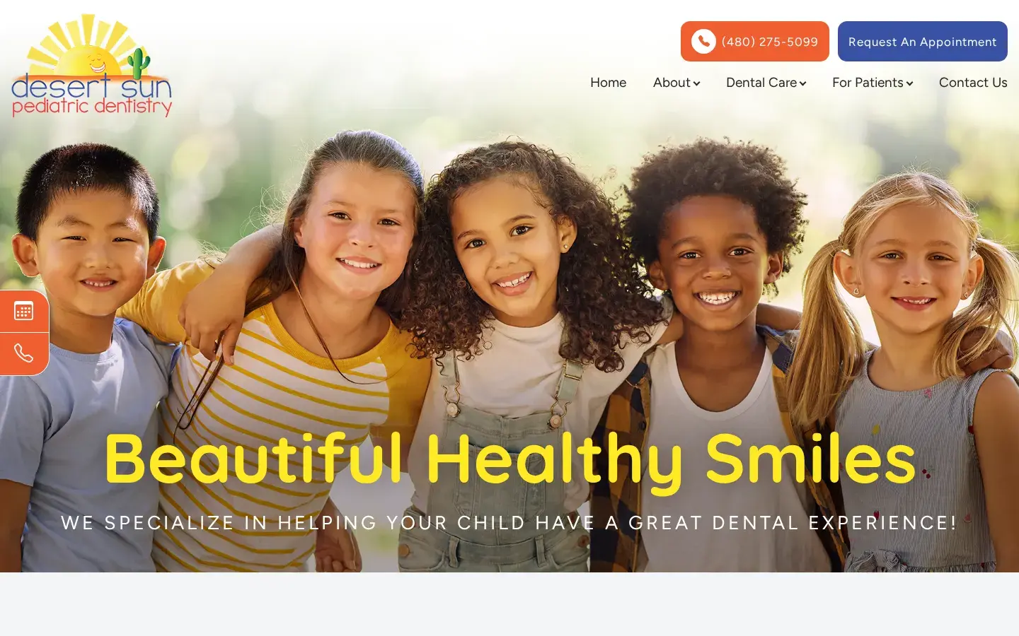 Homepage preview of Desert Sun Pediatric Dentistry