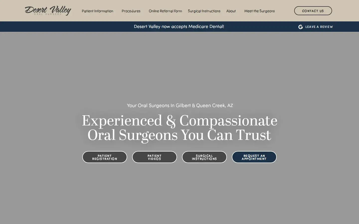 Homepage preview of Desert Valley Oral Surgery