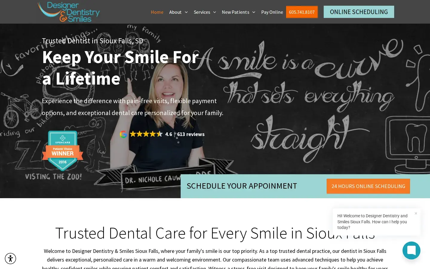 Homepage preview of Designer Dentistry & Smiles
