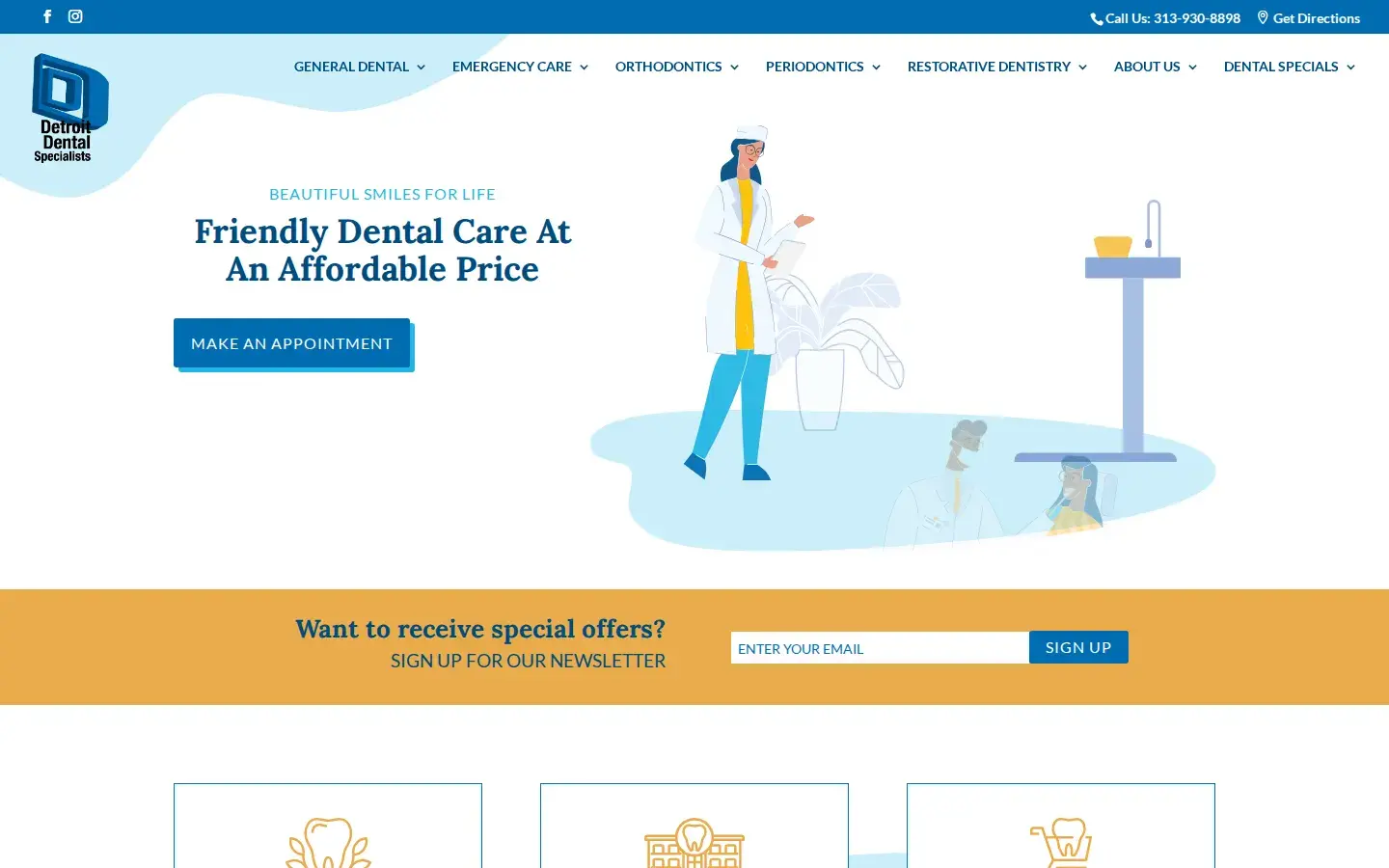 Homepage preview of Detroit Dental Specialists