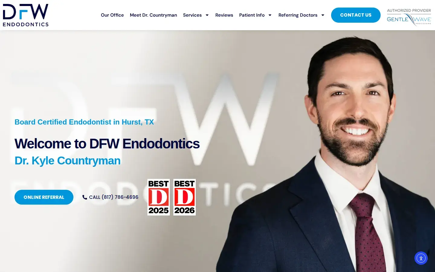 Homepage preview of DFW Endodontics