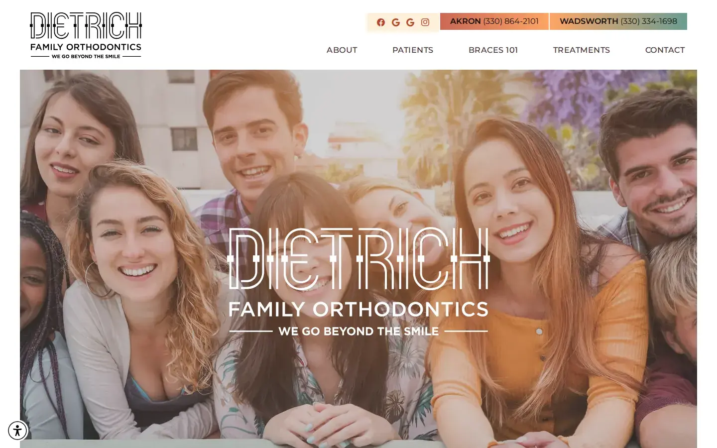 Homepage preview of Dietrich Family Orthodontics