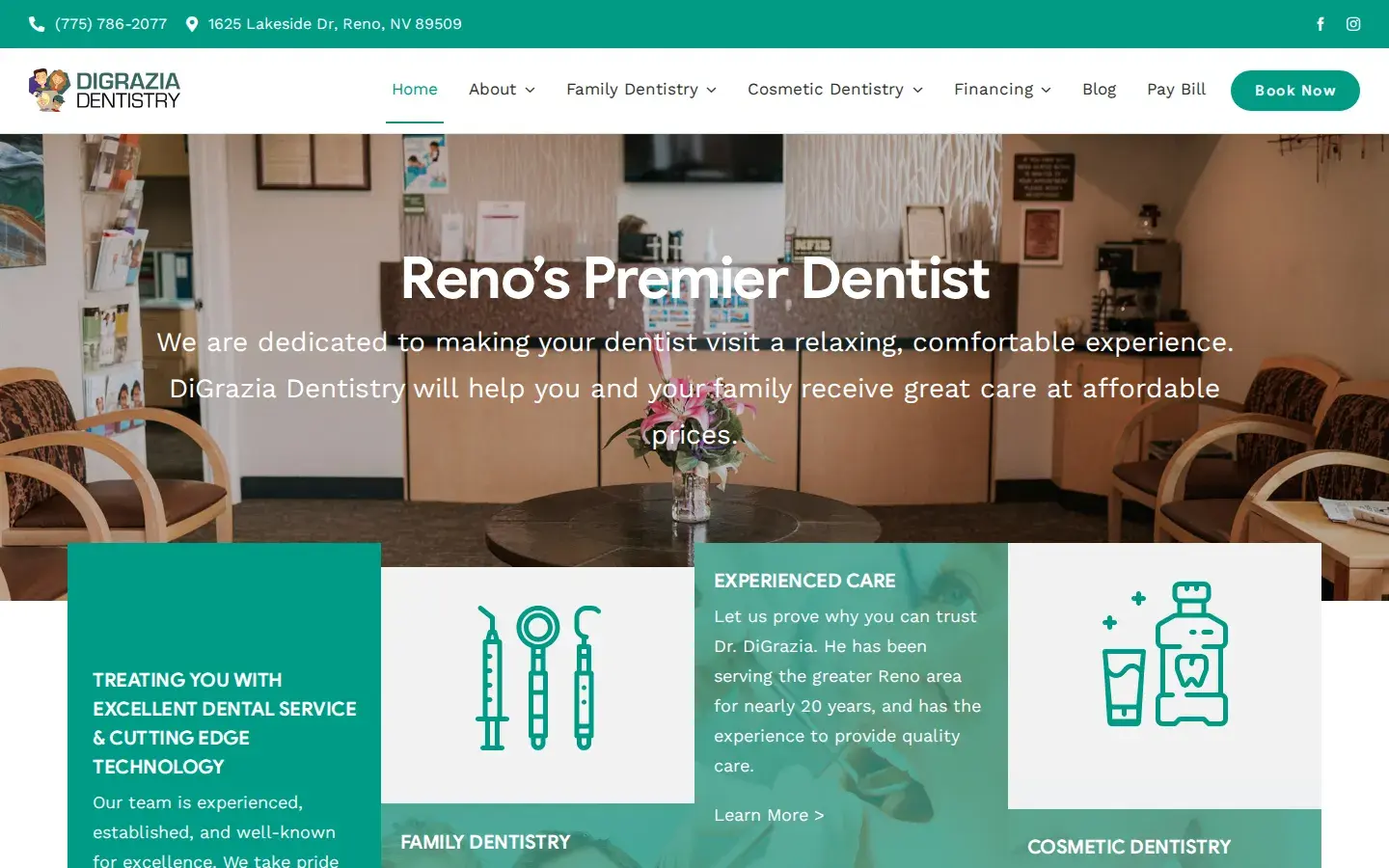Homepage preview of DiGrazia Dentistry