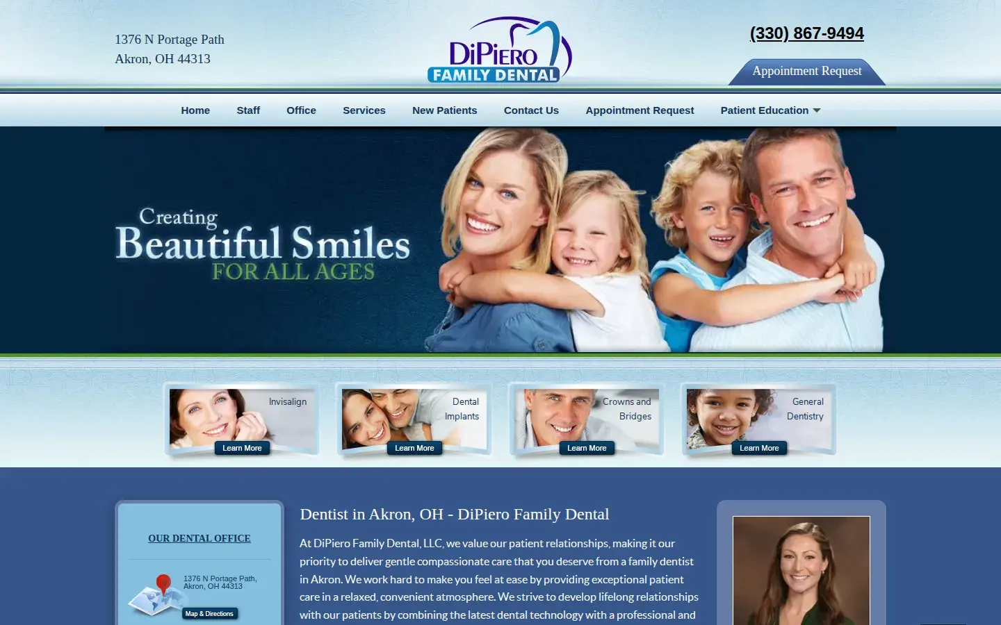 Homepage preview of DiPiero Family Dental, LLC