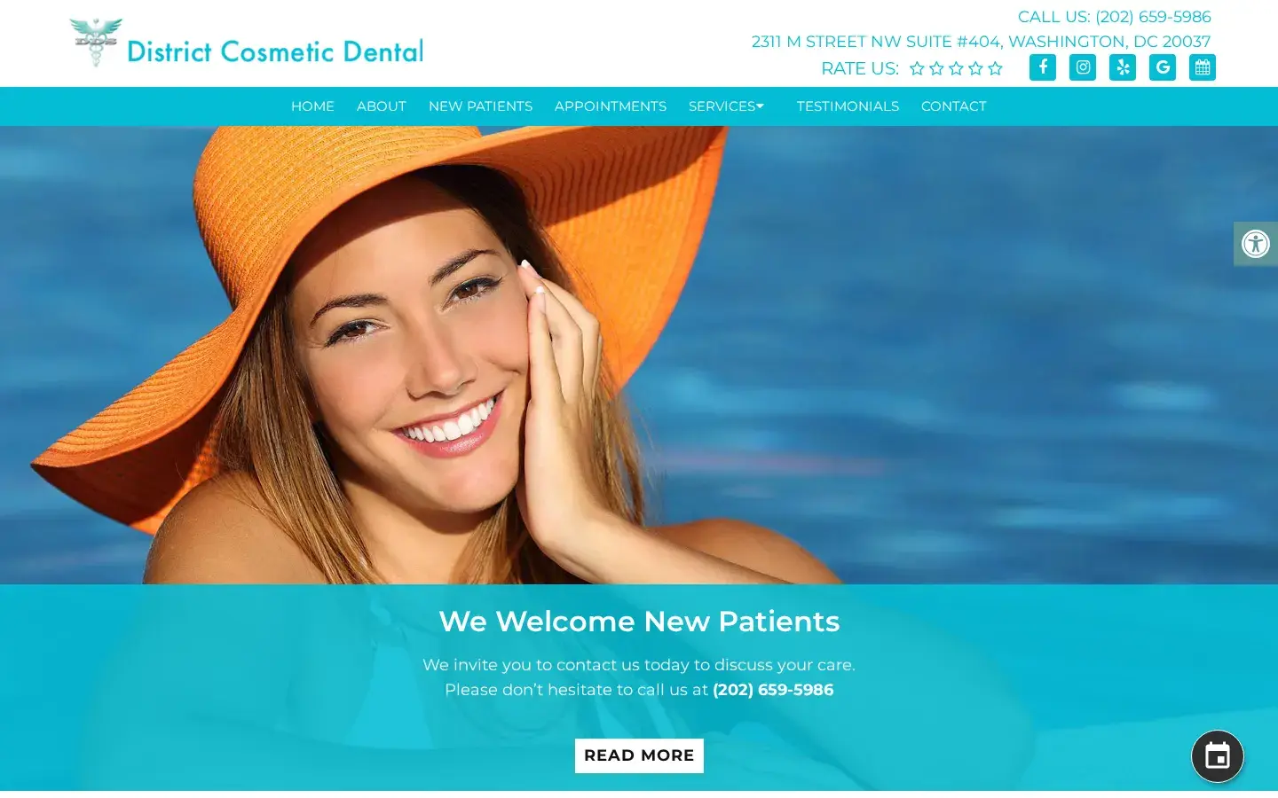 Homepage preview of District Cosmetic Dental: Shaun Alex, DDS
