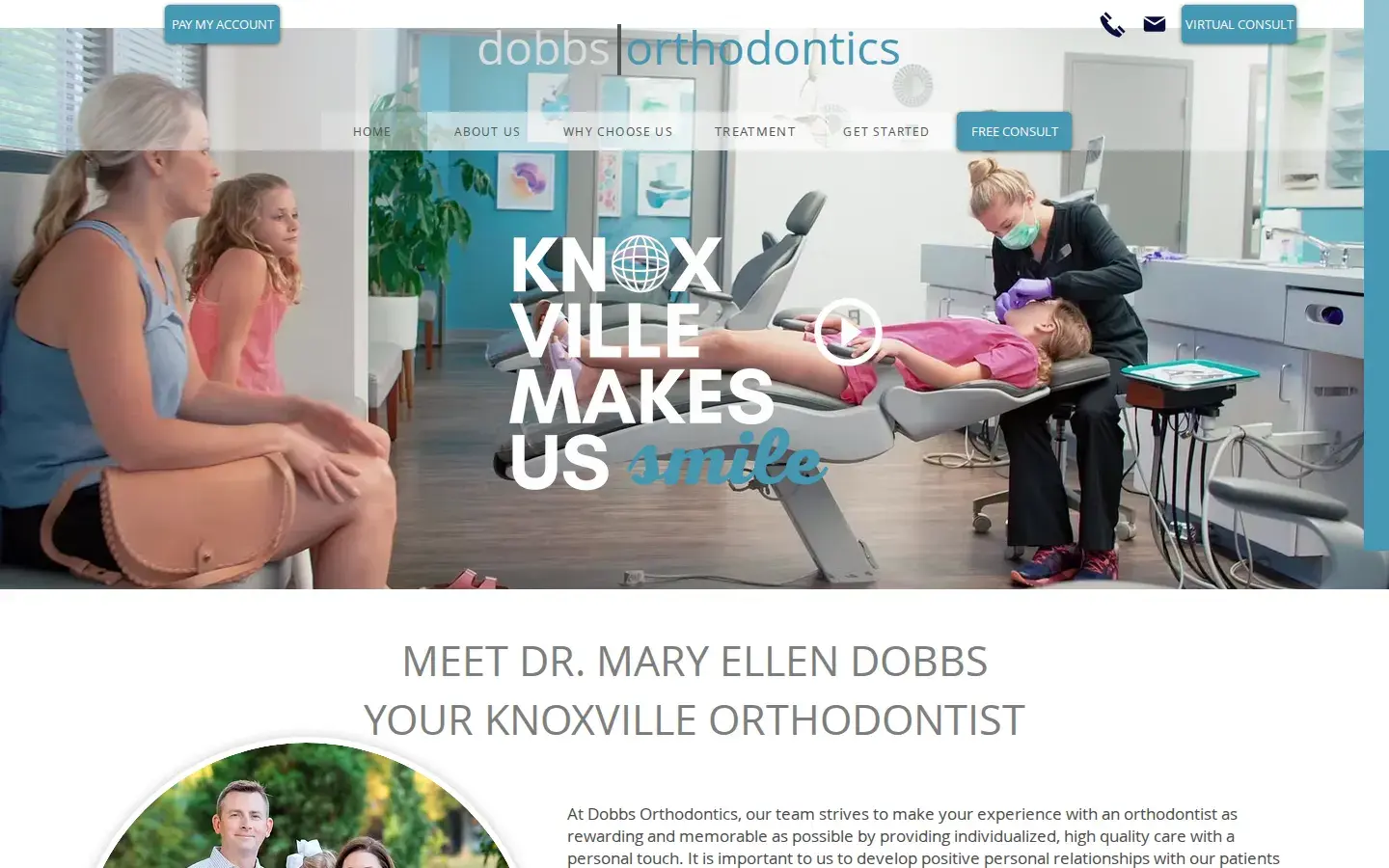 Homepage preview of Dobbs Orthodontics