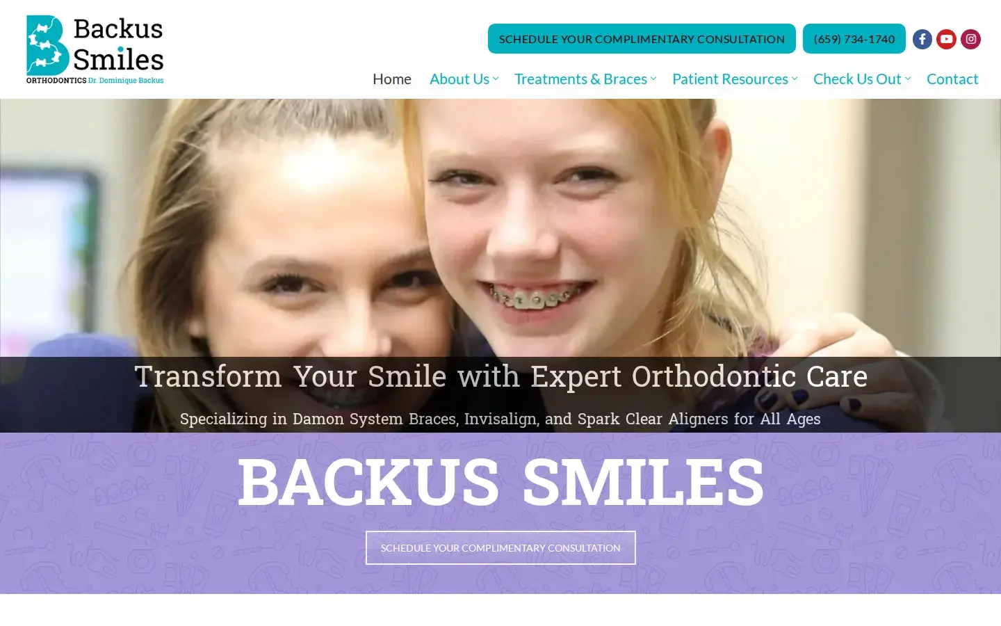 Homepage preview of Dominique V. Backus, D.D.S.