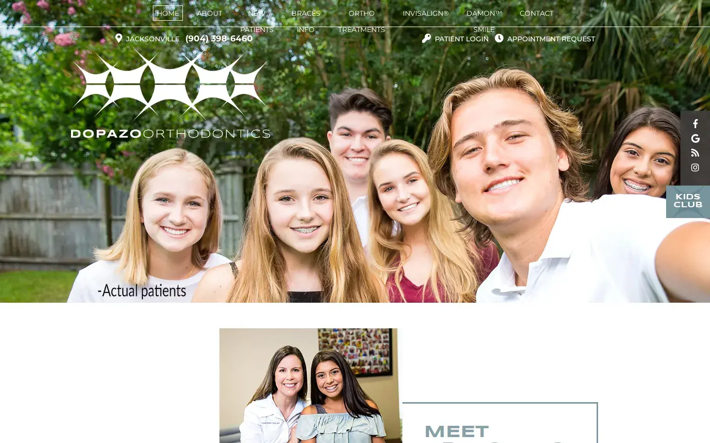 Homepage preview of Dopazo Orthodontics