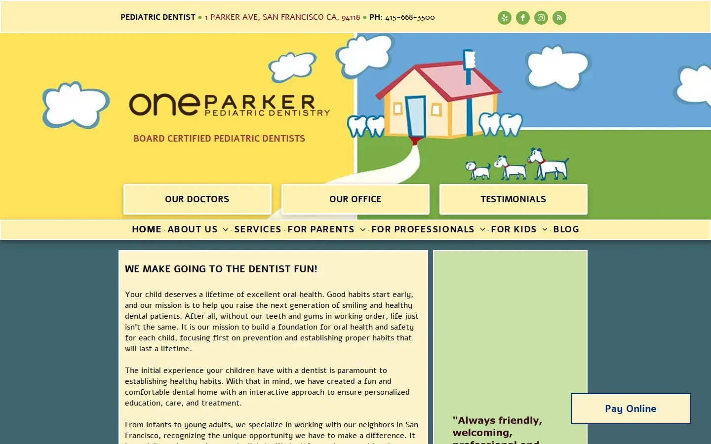 Homepage preview of Doris Lin-Song, DDS Bergen James, DDS Jennifer Yu, DDS