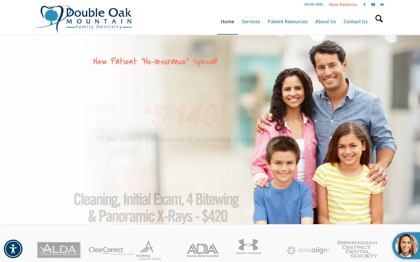 Homepage preview of Double Oak Mountain Family Dentistry