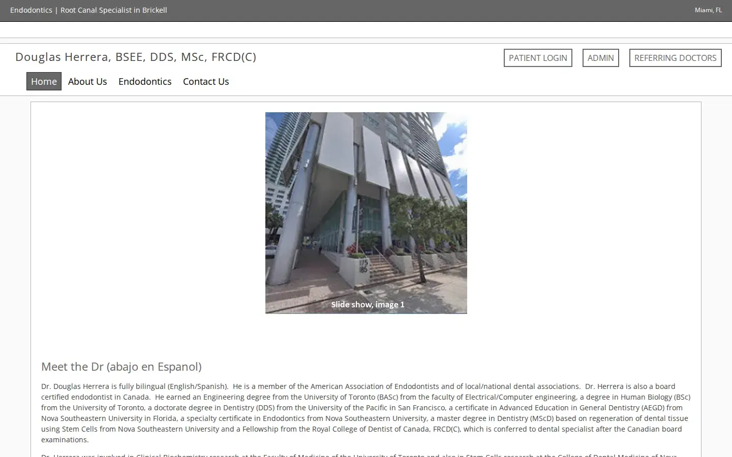 Homepage preview of Douglas Herrera, DDS, MSc